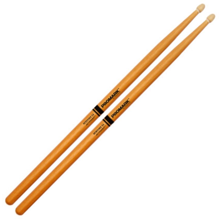 ProMark - R5AAGC Rebound 5A ActiveGrip Clear Hickory Drumstick, Acorn Wood Tip