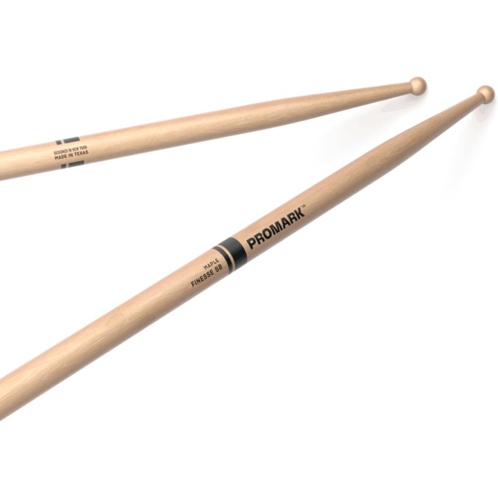 Pro Mark - RBM595RW Finesse 5b Maple Drumstick, Small Round Wood Tip
