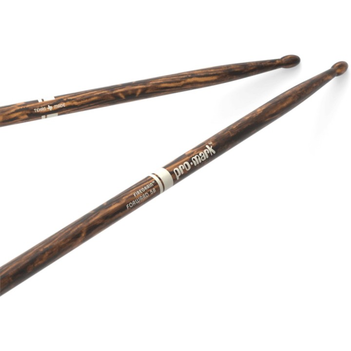 Pro Mark - TX5BW-FG Classic Forward 5b Firegrain Hickory Drumstick, Oval Wood Tip