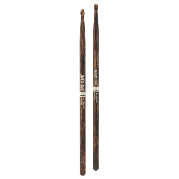Pro Mark - TX5BW-FG Classic Forward 5b Firegrain Hickory Drumstick, Oval Wood Tip