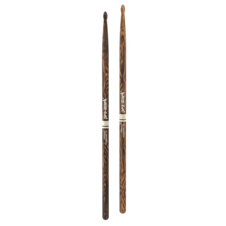 Pro Mark - TX7AW-FG Classic Forward 7a Firegrain Hickory Drumstick, Oval Wood Tip