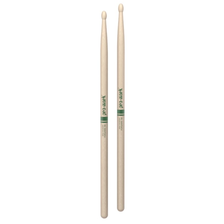 Pro Mark - TXR5BW Classic Forward 5b Raw Hickory Drumstick, Oval Wood Tip