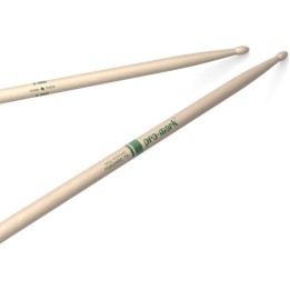 Pro Mark - TXR7AW Classic Forward 7a Raw Hickory Drumstick, Oval Wood Tip