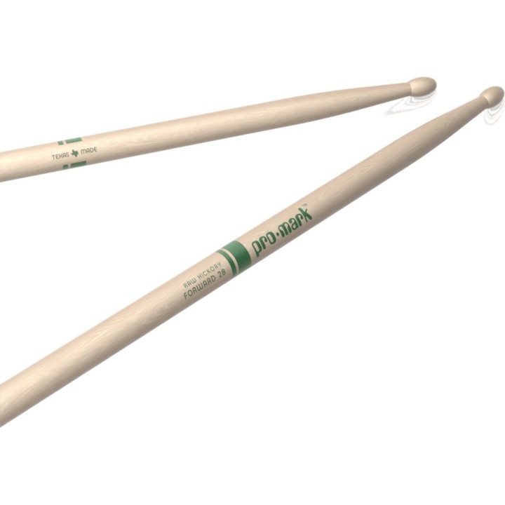 Pro Mark - TXR2BW Classic Forward 2b Raw Hickory Drumstick, Oval Wood Tip