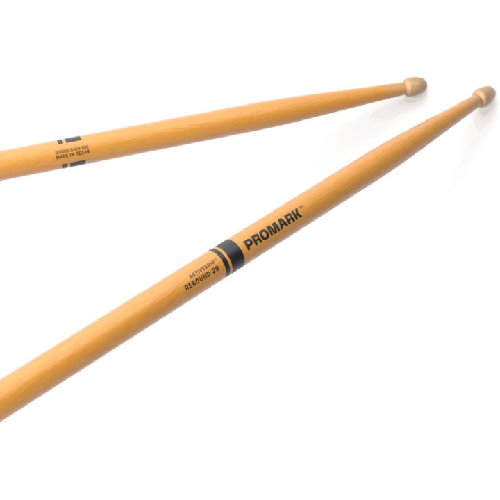 Pro Mark - R2BAGC Rebound 2b Activegrip Clear Hickory Drumstick, Acorn Wood Tip