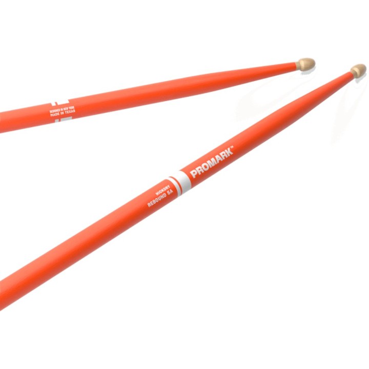 Pro Mark - RBH565AW-ORANGE Rebound 5a Painted Orange Hickory Drumstick, Acorn Wood Tip