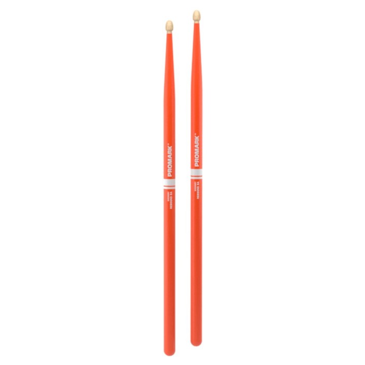 Pro Mark - RBH565AW-ORANGE Rebound 5a Painted Orange Hickory Drumstick, Acorn Wood Tip