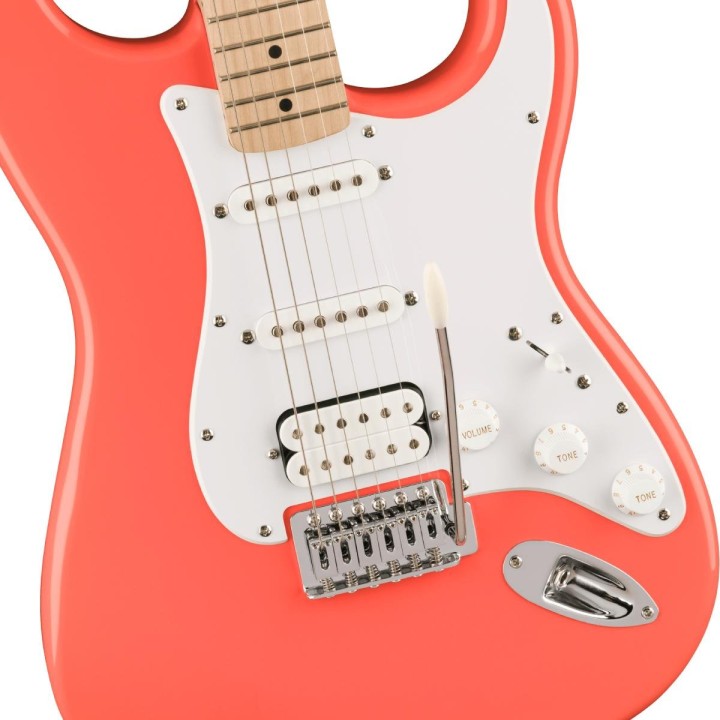 Squier Sonic Stratocaster HSS, Maple Fingerboard, White Pickguard