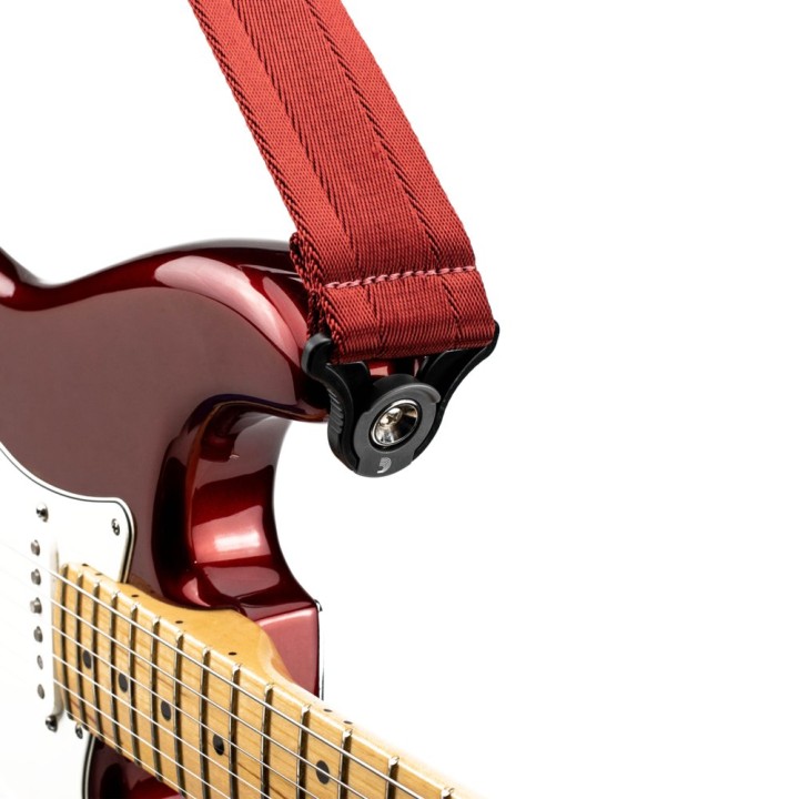 D'Addario - 50BAL11 Auto Lock Guitar Strap, Blood Red