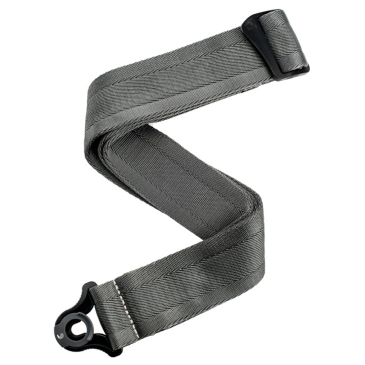 D'Addario - 50BAL09 Auto Lock Guitar Strap, Metal Grey