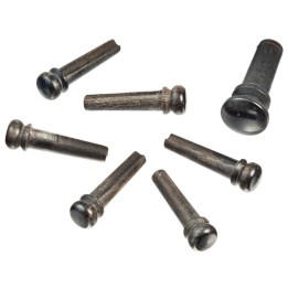 D'Addario - PWPS1 Ebony Bridge Pins With End Pin Set, Ebony