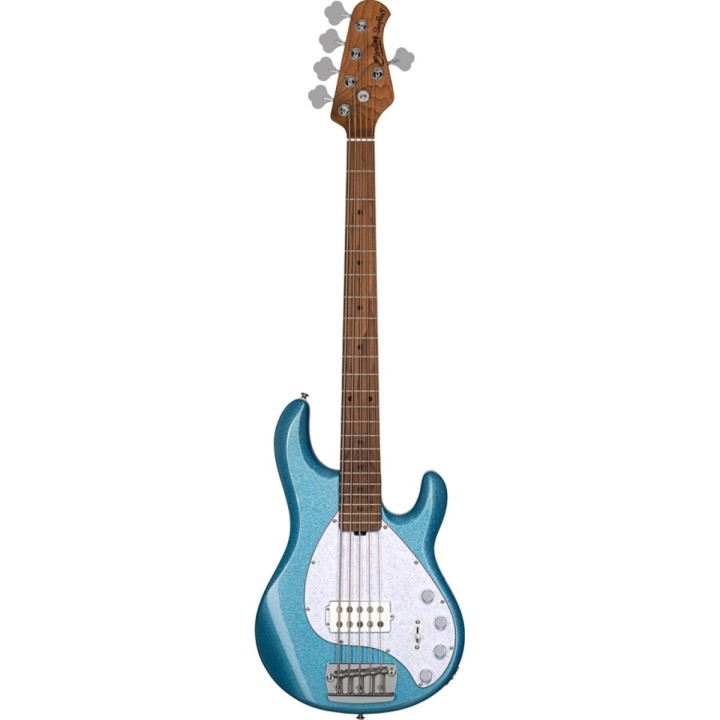 Sterling StingRay RAY35 Sparkle Blue Sparkle - Basso Elettrico a 5 corde