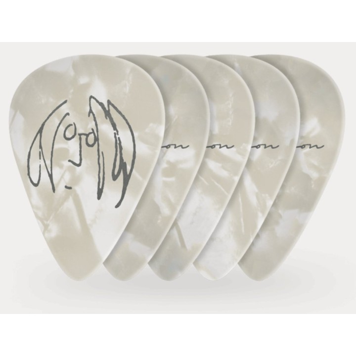 D'Addario - 1CWH4-01JL Plettri John Lennon Signature Per Chitarra, Spessore Medium (0,70 Mm)