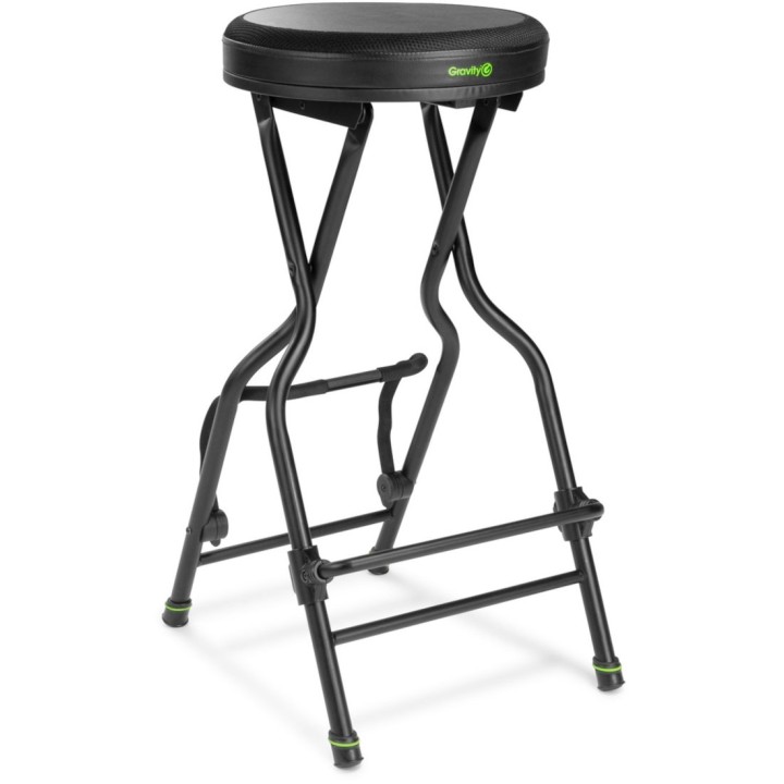 Gravity - FG SEAT 1 Sgabello per Musicisti con Cavalletto per Chitarra