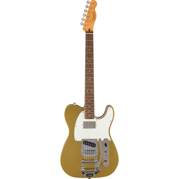 Squier Classic Vibe Custom Telecaster SH with Bigsby, Parchment Pickguard, Aztec Gold