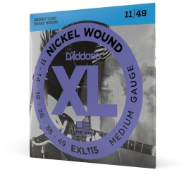 D'Addario - EXL115 Corde per Chitarra Elettrica, Nickel Wound, Medium/Blues-Jazz Rock