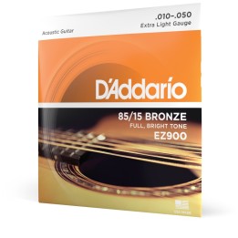 Acquista D'ADDARIO EZ900 85/15 Corde in bronzo 85/15 per chitarra acustica, Extra Light, 10-5 online | Merula Strumenti Musicali