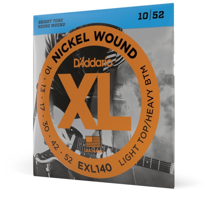 D'Addario - EXL140 Corde per Chitarra Elettrica, Nickel Wound, Light Top/Heavy Bottom