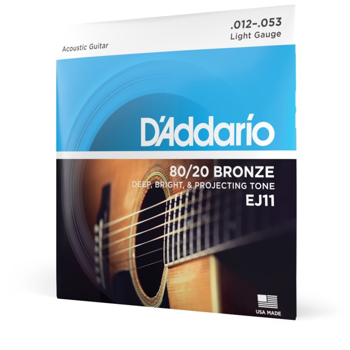D'Addario - EJ11 Corde in Bronzo 80/20 per Chitarra Acustica, Light, 12-53