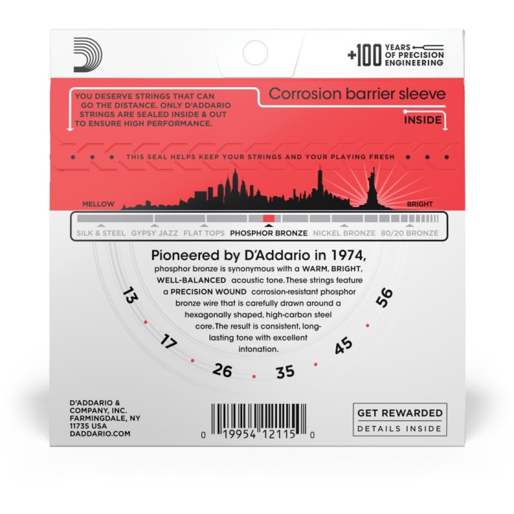 D'Addario - EJ17 Corde in Bronzo Fosforoso per Chitarra Acustica