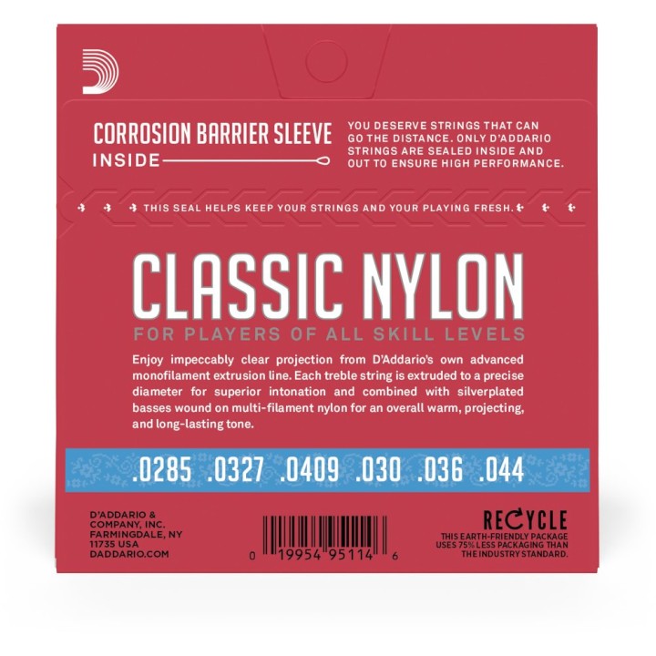 D'Addario - EJ27H Corde in Nylon per Chitarra Classica, Tensione Forte