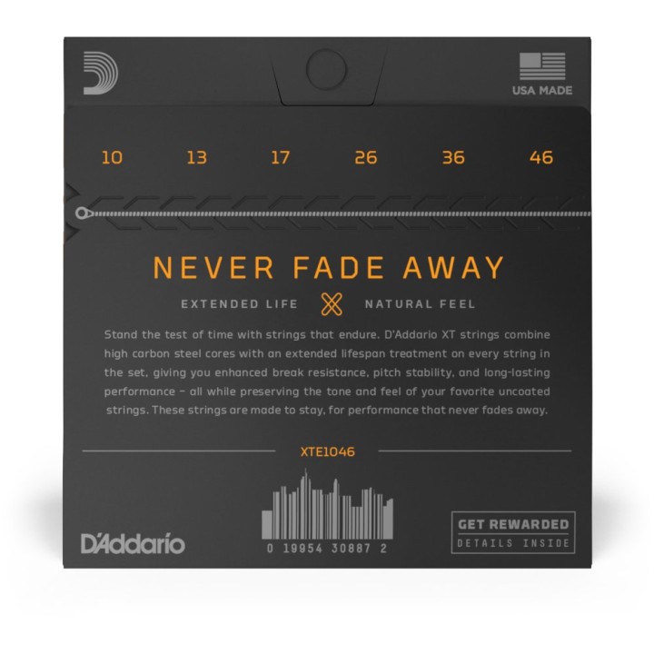 D'Addario - JDXTE1046 Corde Rivestite XT Nickel per Chitarra Elettrica