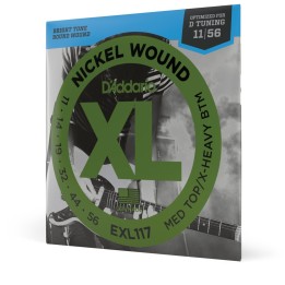 D'Addario - EXL117 Corde per chitarra elettrica, Nickel Wound, Medium/Heavy