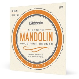 D'Addario - EJ74 Corde per Mandolino, Phosphor Bronze, Medium, 11-40