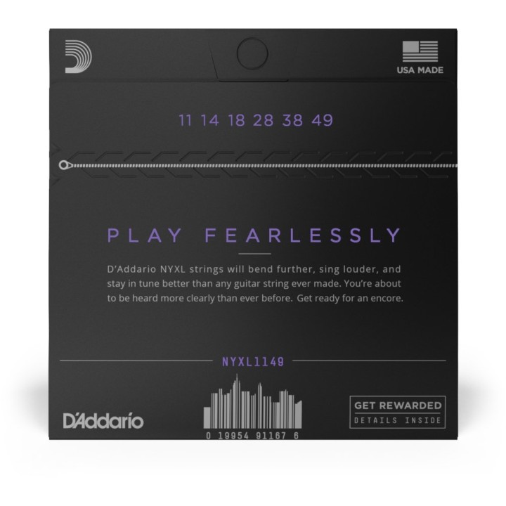 D'Addario - NYXL1149 Corde per Chitarra Elettrica Avvolte in Nickel