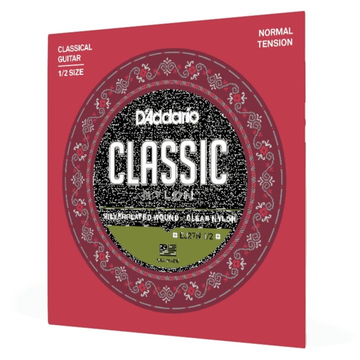 D'Addario - EJ27N 1/2 Corde per Chitarra Classica in Nylon, per Studenti