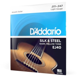 D'Addario - EJ40 Corde per chitarra folk Silk & Steel