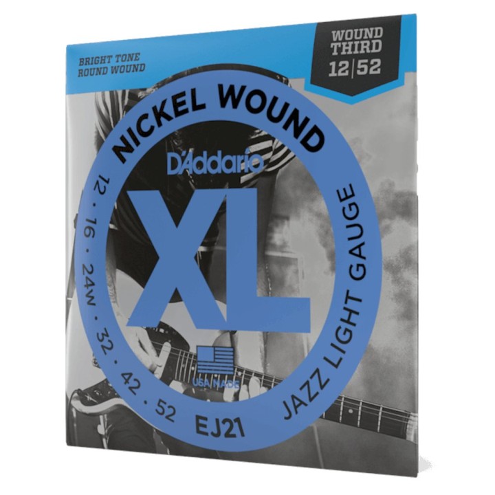 D'Addario - EJ21 Corde per chitarra elettrica, Nickel Wound, Jazz Light