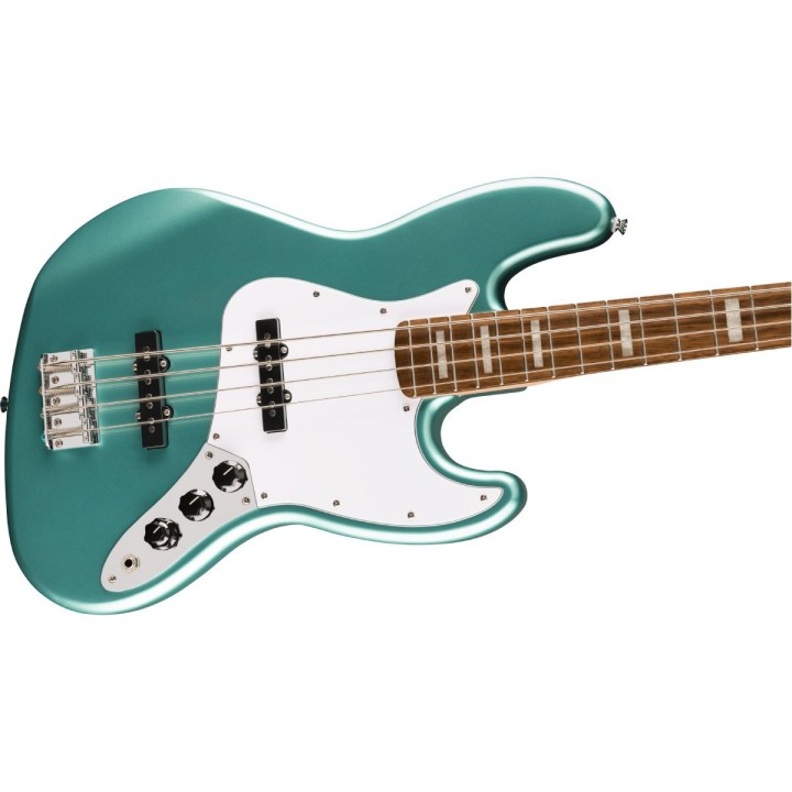 Squier Affinity Series Active Jazz Bass, Laurel Fingerboard, White Pickguard, Mystic Sea Foam
