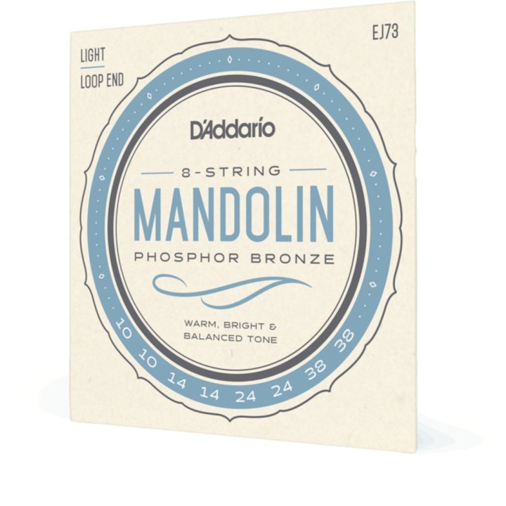 D'Addario - EJ73 Corde per Mandolino, Phosphor Bronze, Light, 10-38