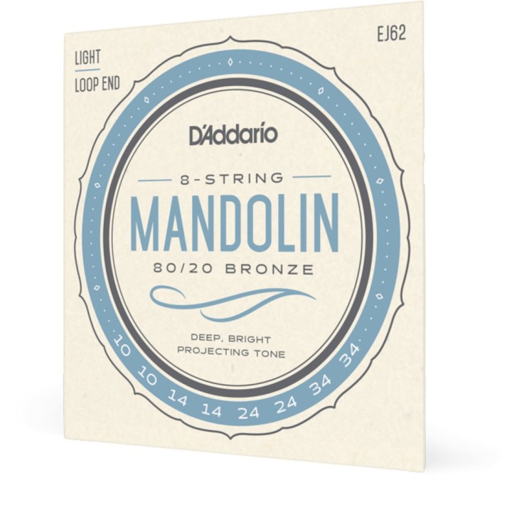 D'Addario - EJ62 Corde per Mandolino in Bronze 80/020, Light, 10-34