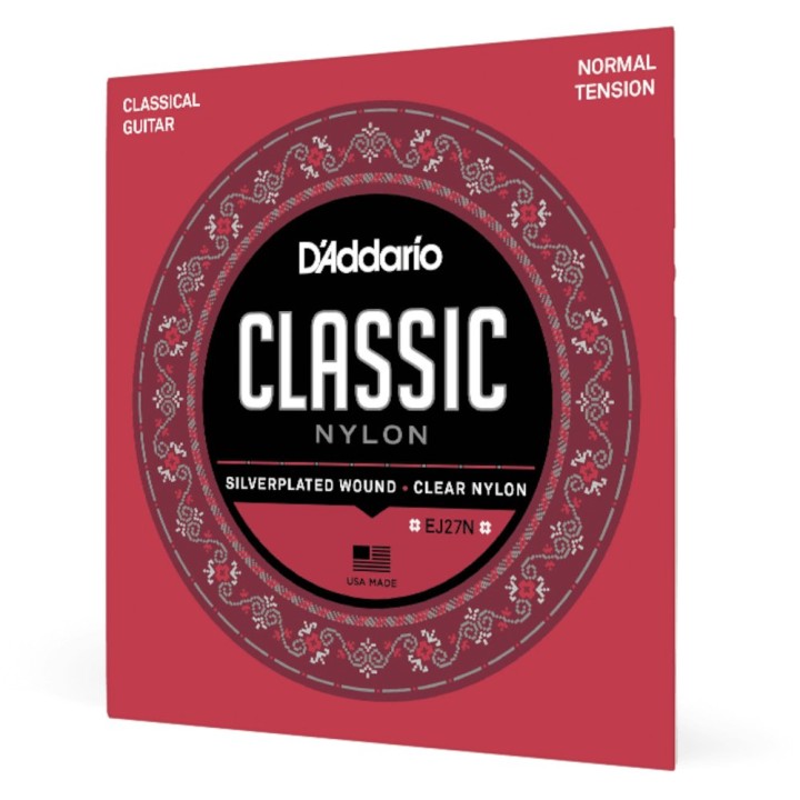 D'Addario - EJ27N-3D Corde in Nylon per Chitarra Classica, Tensione Normale, per Studente