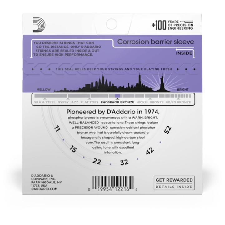 D'Addario - EJ26 Set di Corde per Chitarra Acustica