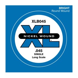 D'Addario - XLB045 Corda Singola per Basso in Nickel Wound, Long Scale, .045