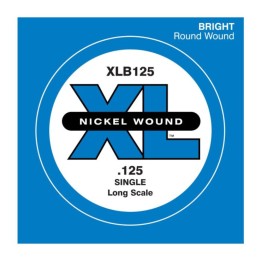 D'Addario - XLB125 Corda Singola per Basso in Nickel Wound, Long Scale, .125