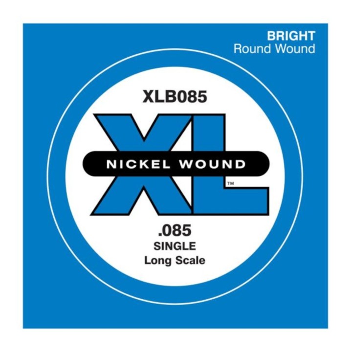 D'Addario - XLB085 Corda Singola per Basso in Nickel Wound, Long Scale, .085