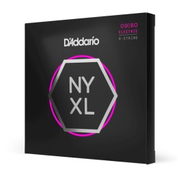 D'Addario - NYXL0980 Corde per Chitarra Elettrica 8 Corde, Nickel Wound, Super Light