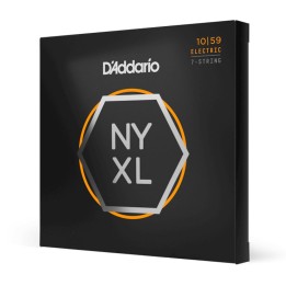 D'Addario - NYXL1059 Corde per Chitarra Elettrica 7 Corde, Nickel Wound, Regular Light