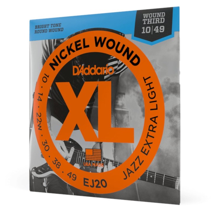 D'Addario - EJ20 Corde per Chitarra Elettrica, Nickel Wound, Jazz Extra Light
