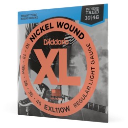 D'Addario - EXL110W Corde per Chitarra Elettrica, Nickel Wound, Regular Light