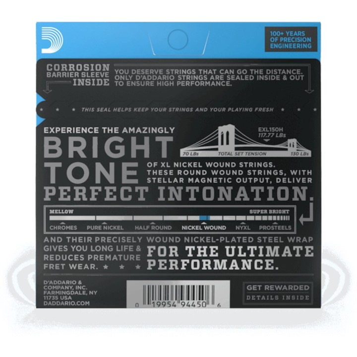 D'Addario - EXL150H Corde per Chitarra Elettrica, High Strung/Nashville