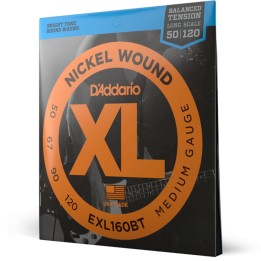 D'Addario - EXL160BT Corde per Basso Elettrico, Nickel Wound, Balanced, Tension Medium, Long Scale