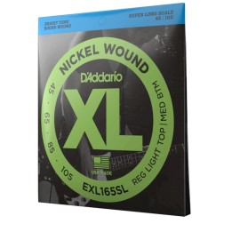 D'Addario - EXL165SL Corde per Basso, Nickel Wound Bass, Custom Light, Super Long Scale