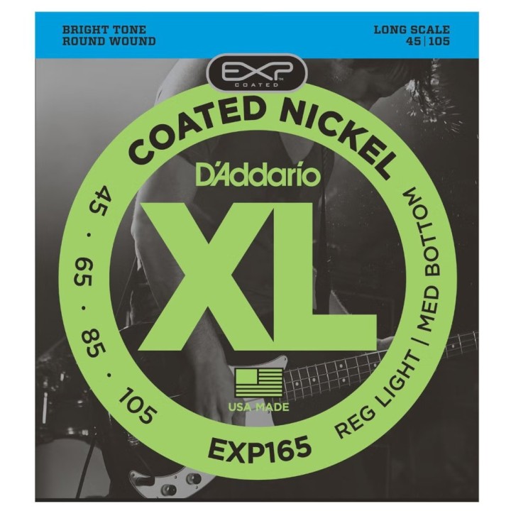 D'Addario - EXP165 Corde per Basso Elettrico, Scala Lunga, 45-105