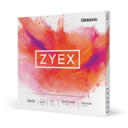 D'Addario - DZ610 3/4M Corde per Contrabbasso, Zyex, Scala 3/4, Medium Tension