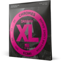D'Addario - ECB81 Corde per Basso Chromes, Light, Long Scale